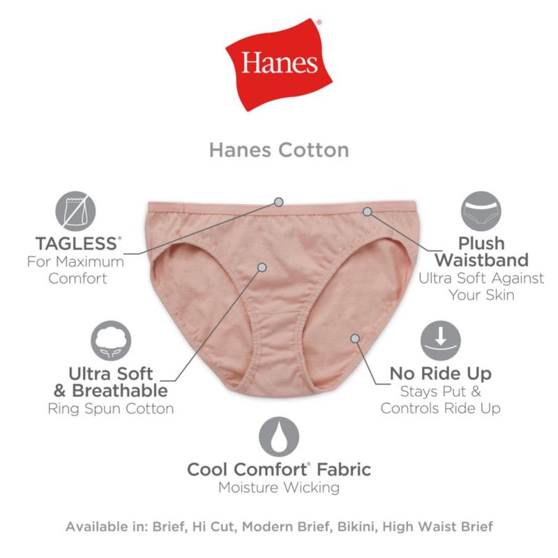 Bikini Hanes 7 unidades colores surtidos