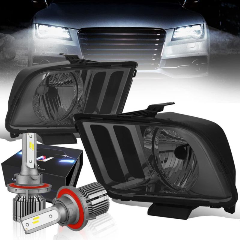 Faros delanteros DNA MOTORING Ford Mustang 2005‑2009 Negro H13