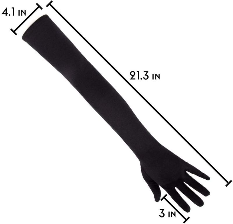 Guantes SAVITA 53 cm Satén Elásticos Ópera estilo años 20