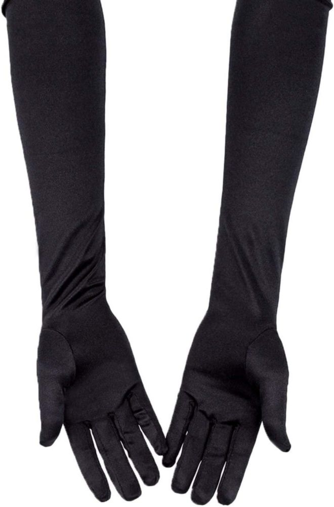 Guantes SAVITA 53 cm Satén Elásticos Ópera estilo años 20