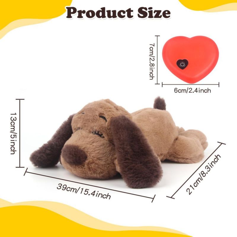 Juguete de peluche para cachorro BEVERLYSHARK 39 cm con latido calmante