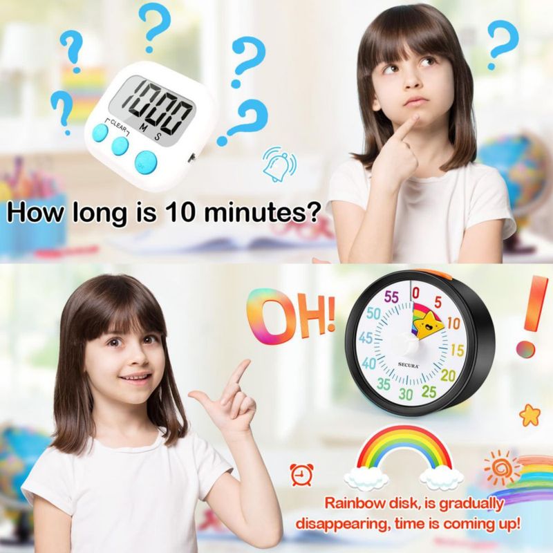Temporizador Secura de 60 Minutos Arcoíris para Niños
