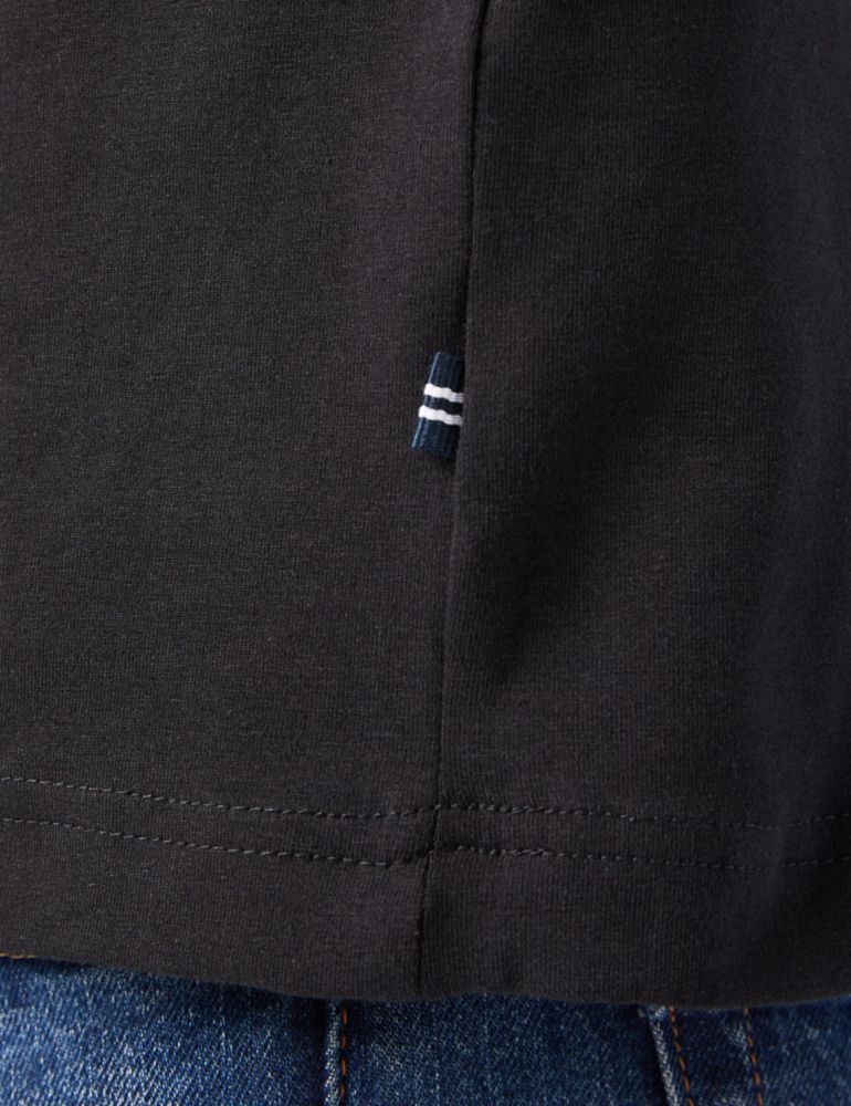 Camiseta Nautica Hombre Talla XXL Negra Cuello Redondo
