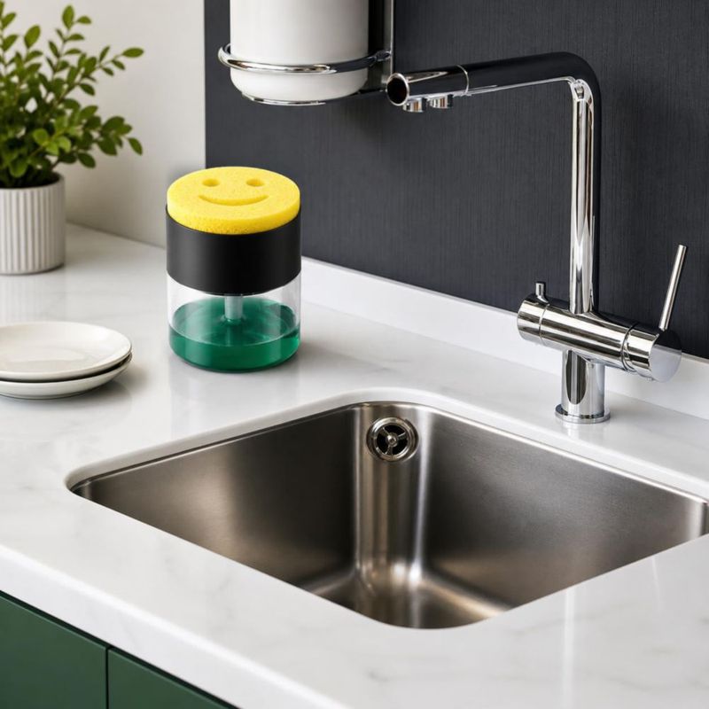 Dispensador de jabón OVVE HOME compatible con Scrub Daddy