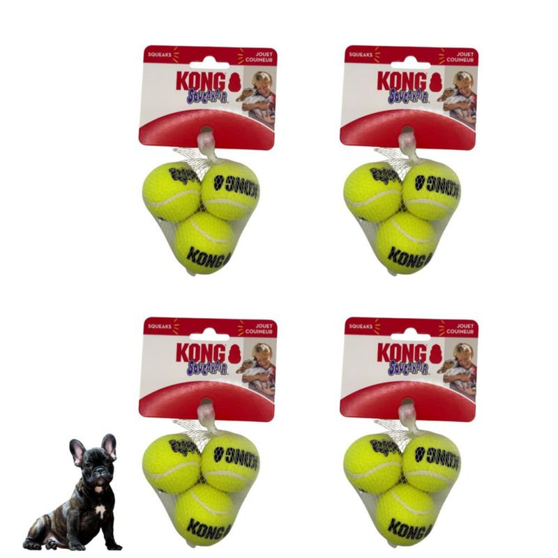 Pelotas de tenis KONG 5 cm con silbato - paquete de 4