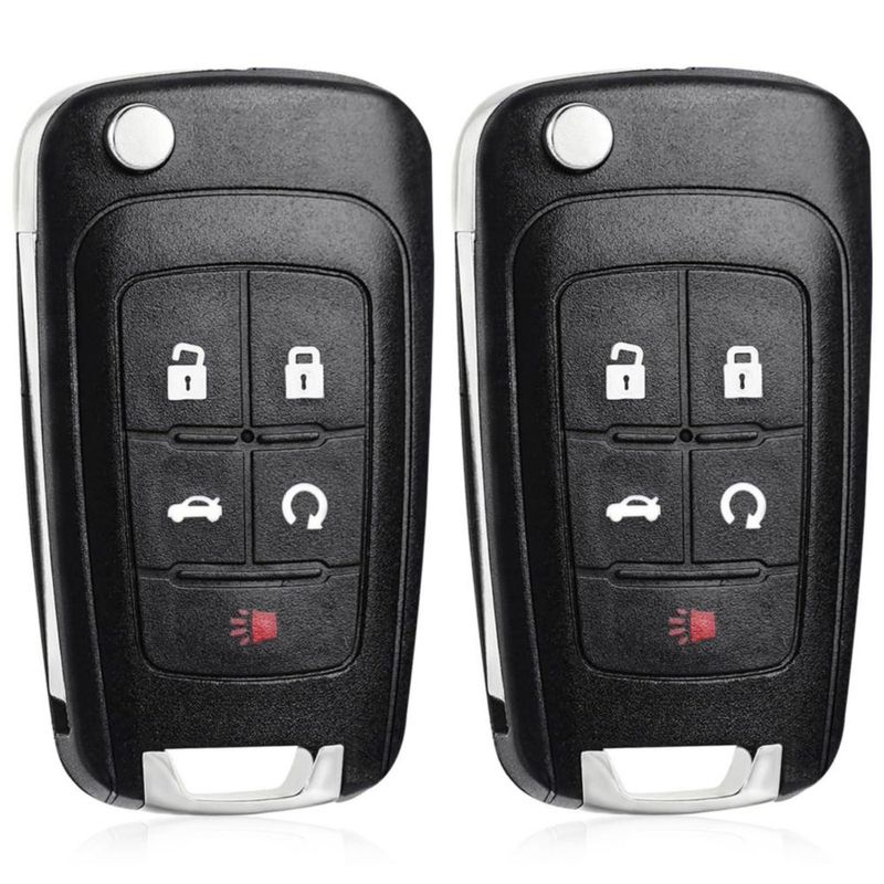 Control remoto CAUORMOTE para Chevy Buick y GMC – 5 botones – Pack de 2