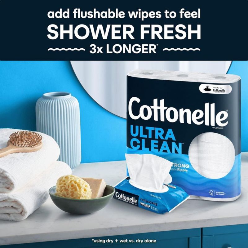 Papel Higiénico Cottonelle Ultra CleanCare Fuerte 6 Mega