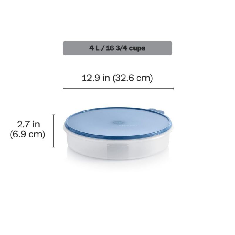 Recipiente Tupperware para Almacenamiento de Alimentos 4 L libre de BPA y apto para lavavajillas