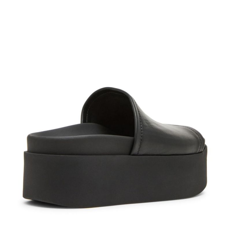 Sandalia para mujer Steve Madden Arwen de Cuero Negro Talla 11 (M)