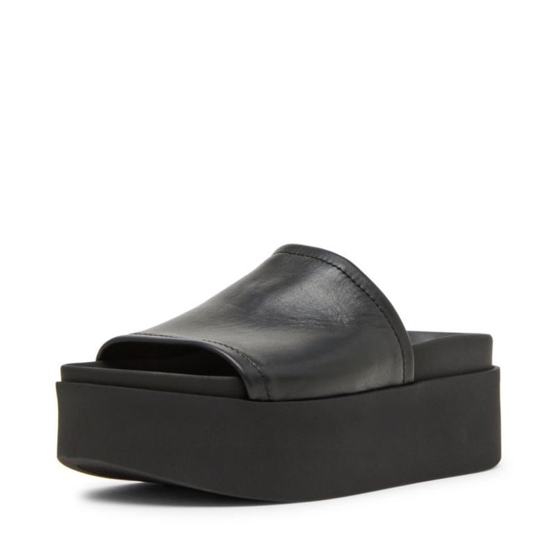 Sandalia para mujer Steve Madden Arwen de Cuero Negro Talla 11 (M)