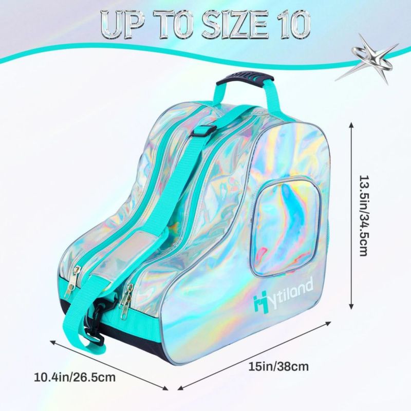 Bolsa de Patinaje Hytiland Amplia Holográfica para Mujer y Juvenil