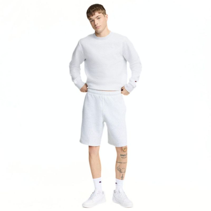 Shorts Champion de forro polar 25 cm Plata platino - Talla L
