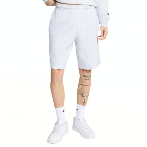 Shorts Champion de forro polar 25 cm Plata platino - Talla L