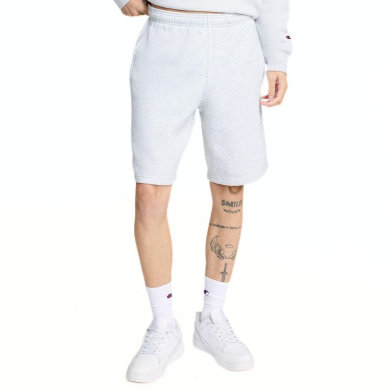 Shorts Champion de forro polar 25 cm Plata platino - Talla L