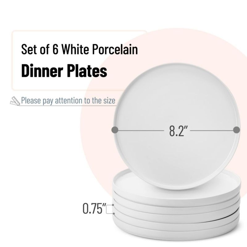 Platos de postre Brew To A Tea 21 cm (paquete de 6) porcelana