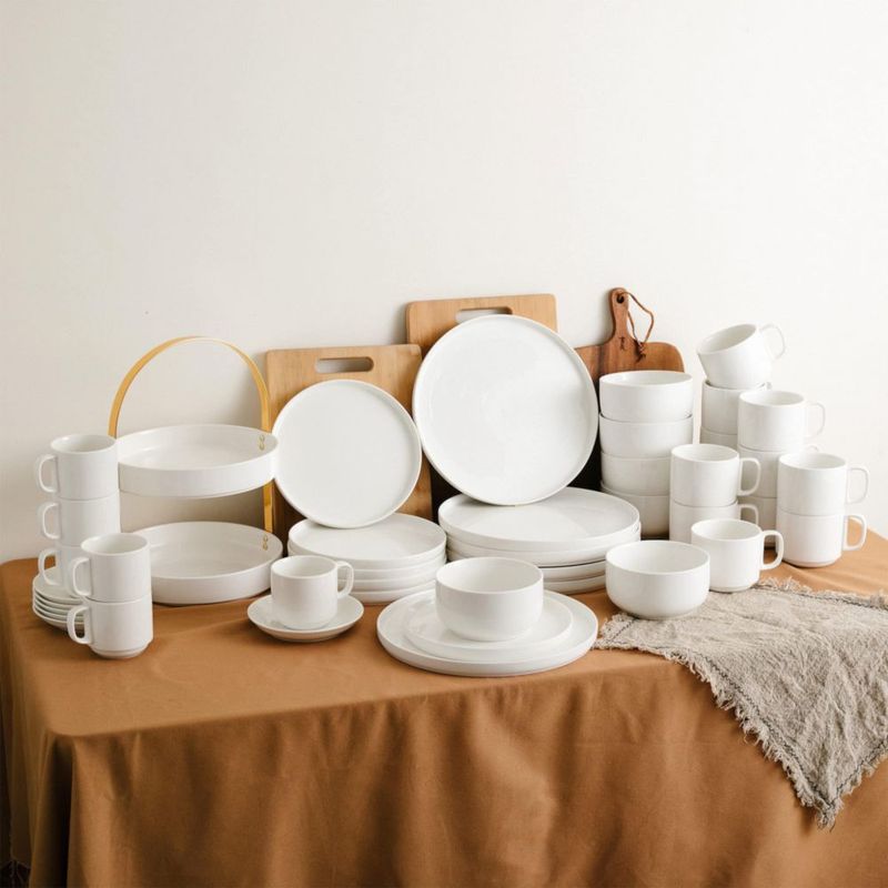 Platos de postre Brew To A Tea 21 cm (paquete de 6) porcelana