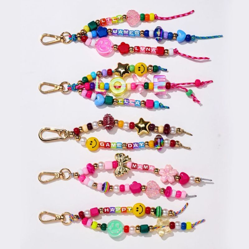 Kit de cuentas HolidayQbee 304 piezas para crear llaveros de joyería