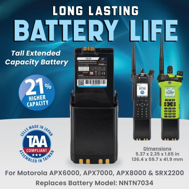 Batería Artisan Power APX7000 5100 mAh IMPRES TAA