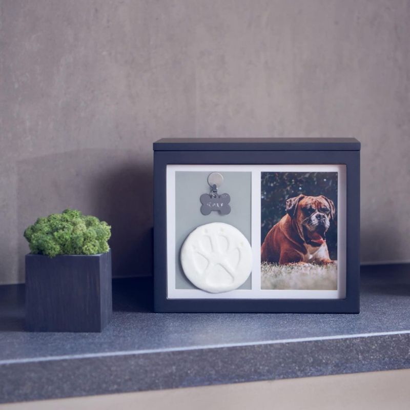 Caja de Recuerdo para Mascotas Chasing Tails Hasta 43 kg con Marco Fotográfico