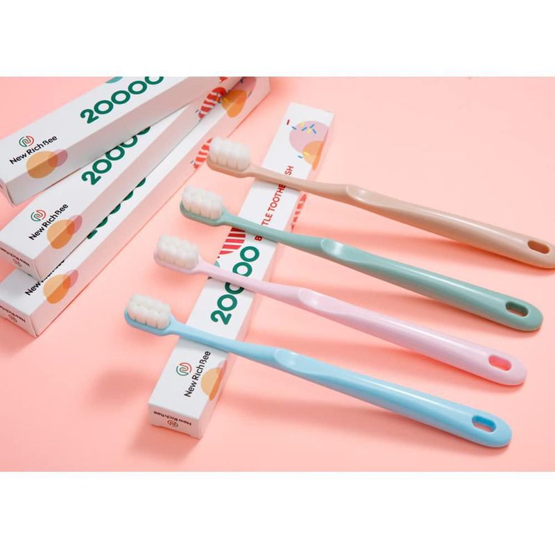 Cepillo de dientes newrichbee 19 × 15 × 2 cm pack de 4 cerdas suaves