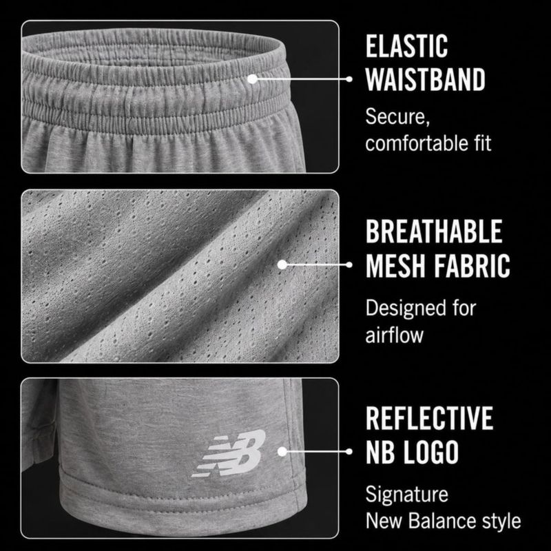 Pantalones cortos New Balance para niños - Pack de 2 malla tallas 8-20