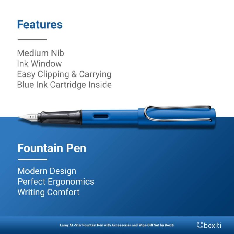 Pluma Boxiti Lamy AL-Star Azul Océano Punta Mediana