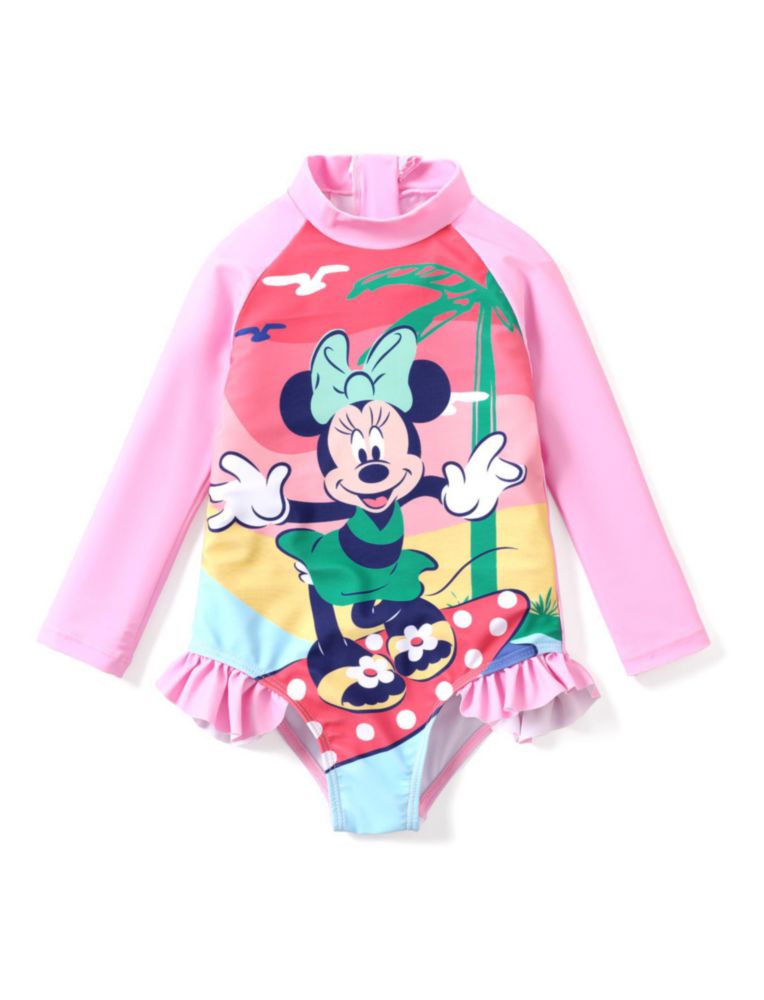 Traje de baño Disney Minnie para niña manga larga UPF 50+ 2 años