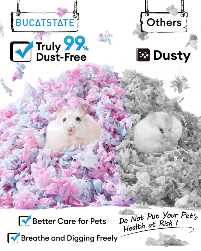 Lecho para Hámster BUCATSTATE 15 L 99 % Libre de Polvo Color Flor Silvestre