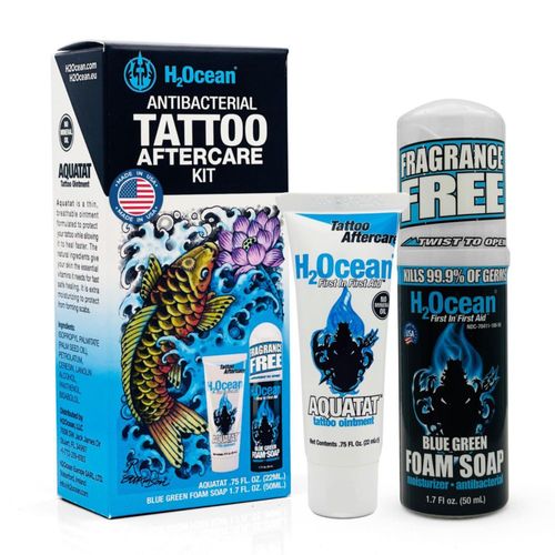 Kit de Cuidado Antibacterial para Tatuajes Nuevos y Antiguos H2Ocean