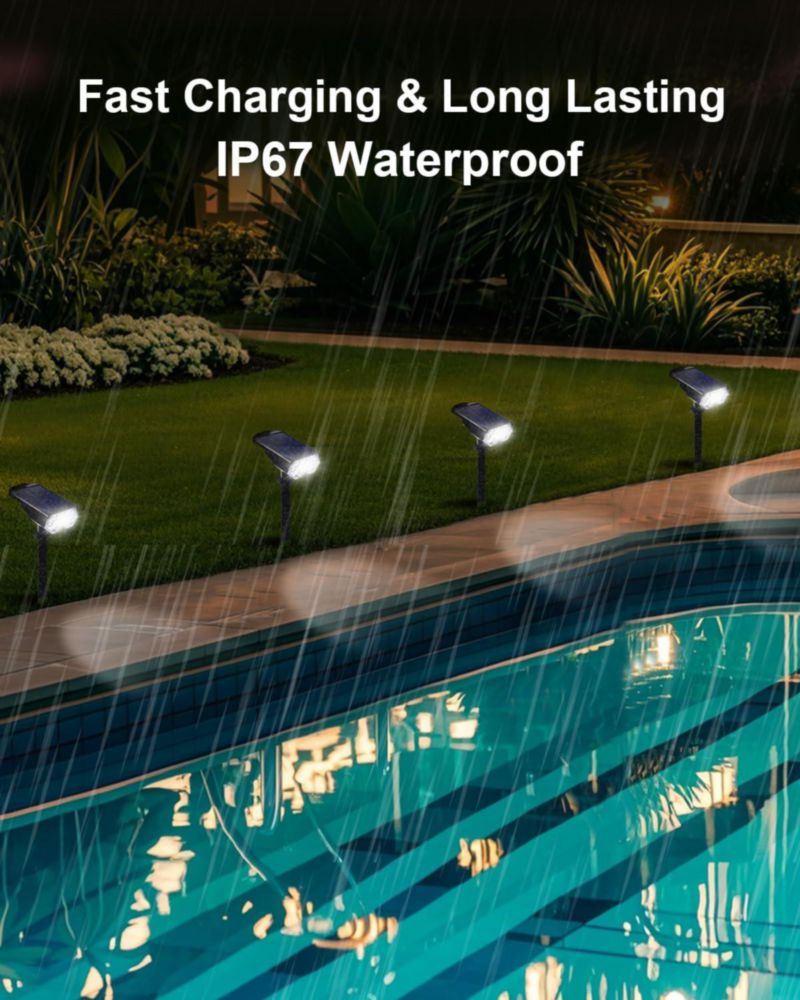 Focos Solares POLIGHTY Pack de 6 Impermeables LED