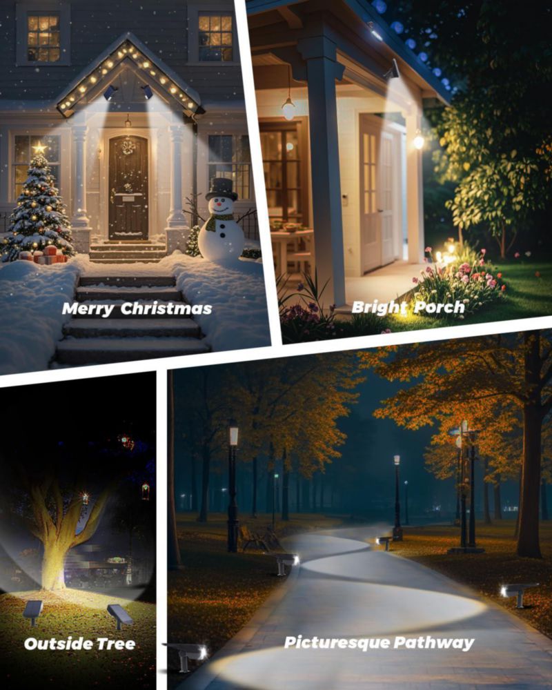 Focos Solares POLIGHTY Pack de 6 Impermeables LED