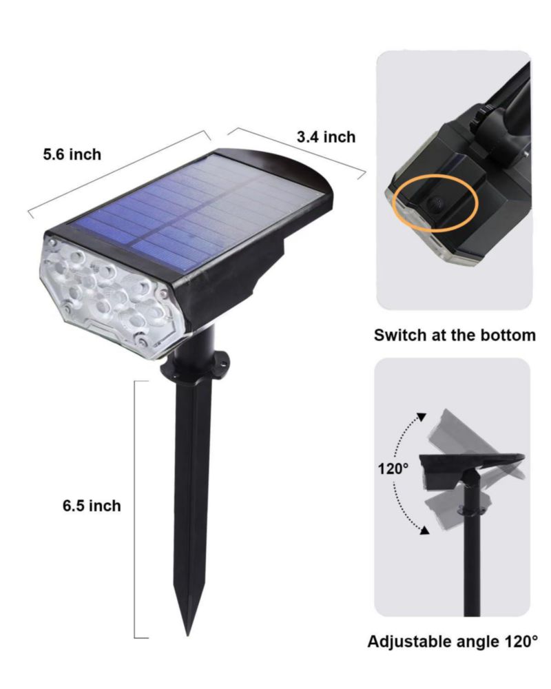 Focos Solares POLIGHTY Pack de 6 Impermeables LED