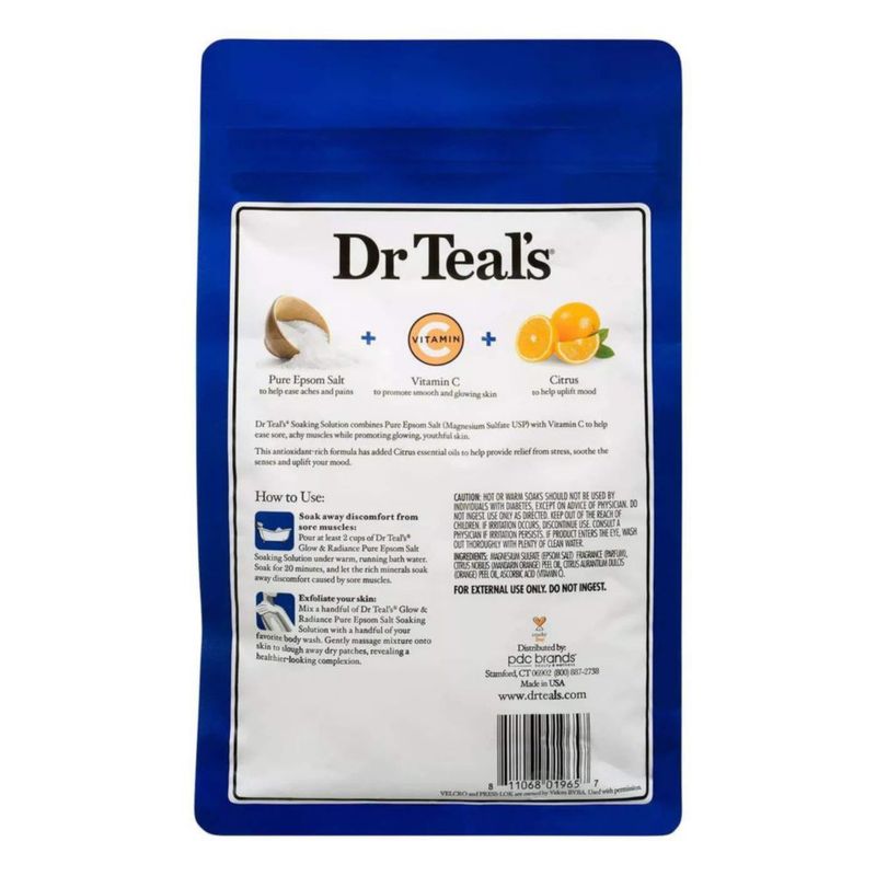 Sal de Epsom Dr. Teal's 136 kg Pack de 2 unidades Eucalipto y Cítricos