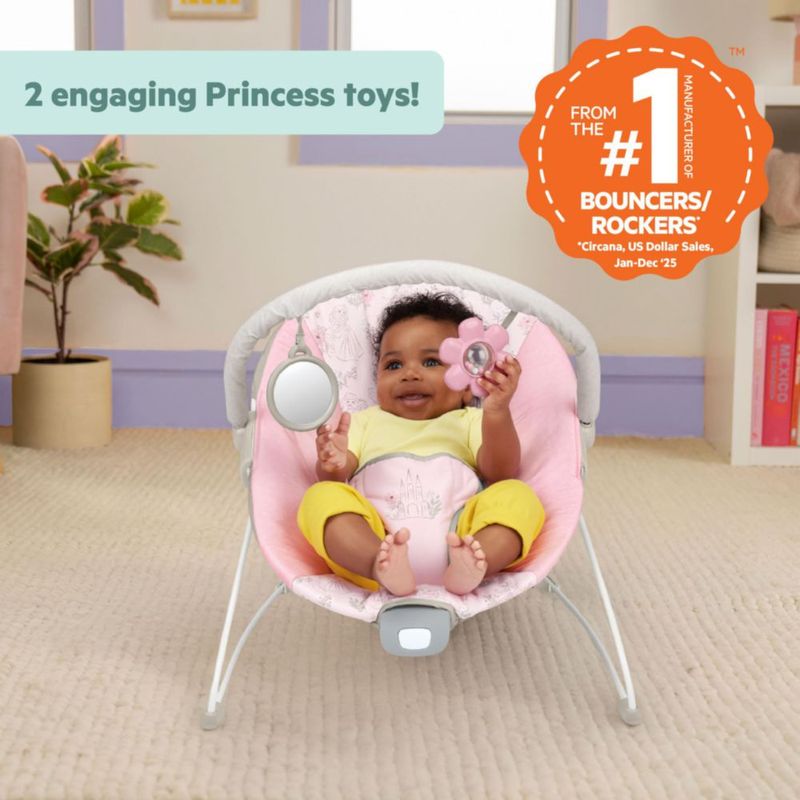 Asiento vibratorio para bebé Disney Princess Royal Blooms de Bright Starts