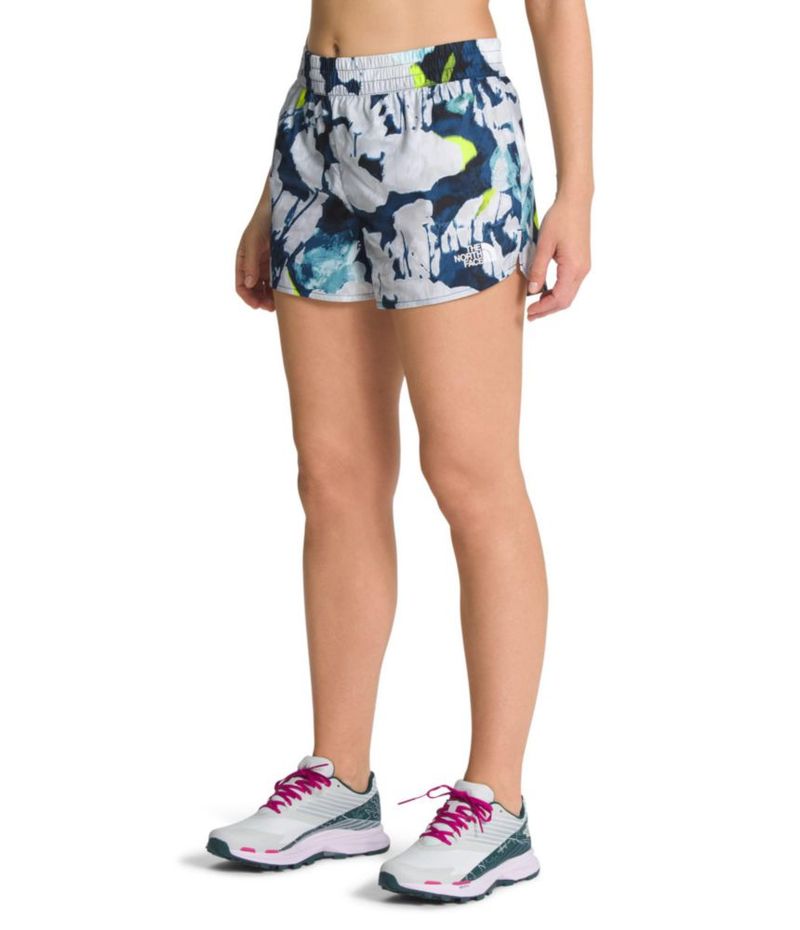 SHORTS The North Face 2X-Large Azul Marino con Estampado Floral Abstracto