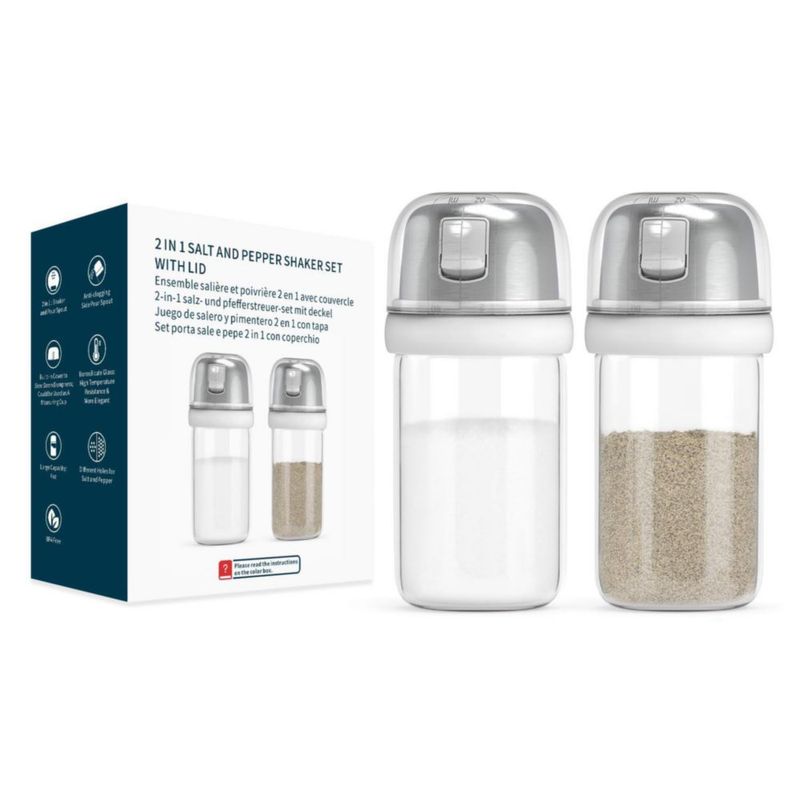 Salero y Pimentero KITCHENDAO 118 ml Blanco 2 en 1