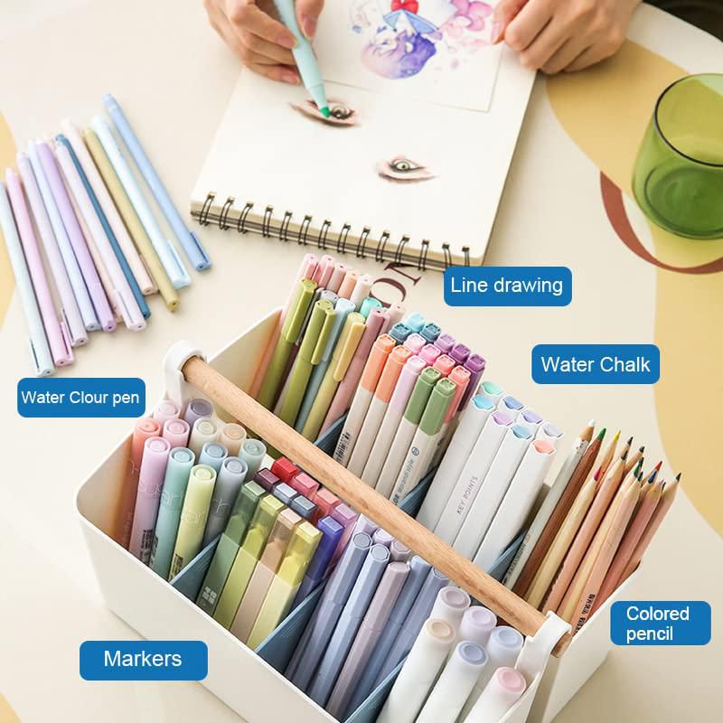 Organizador Vidifor 2 piezas 25 × 18 × 15 cm con divisores rosa y azul