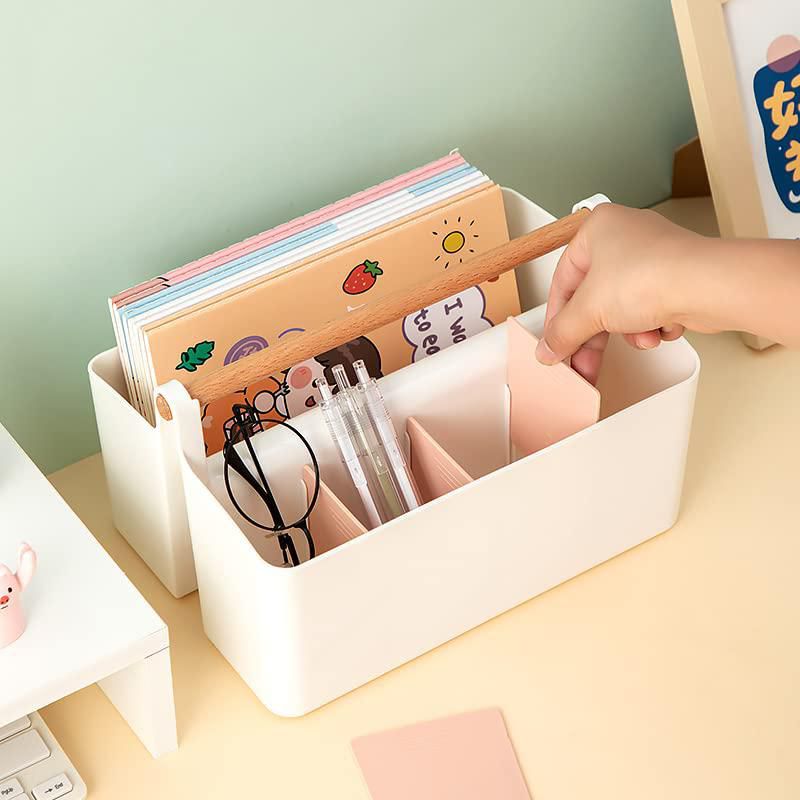 Organizador Vidifor 2 piezas 25 × 18 × 15 cm con divisores rosa y azul