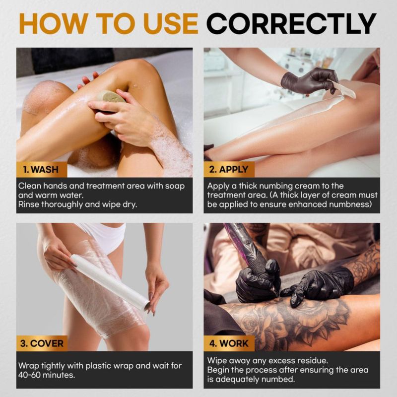 Crema anestésica para tatuajes Adellina Maximum Strength 50 g/50 ml