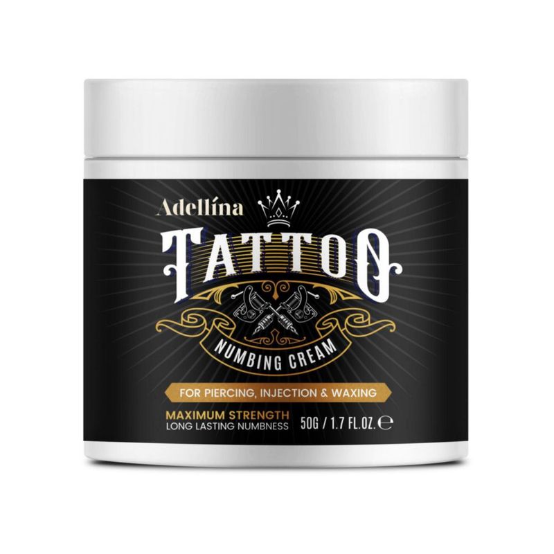 Crema anestésica para tatuajes Adellina Maximum Strength 50 g/50 ml