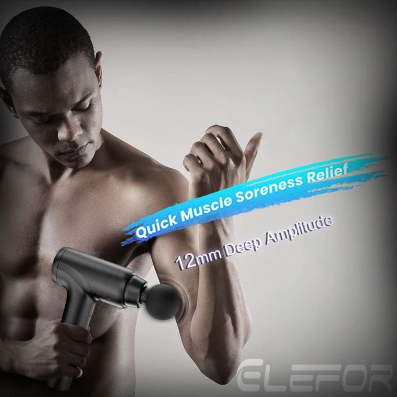 Pistola de masaje Elefor Deep Tissue Percussion Black