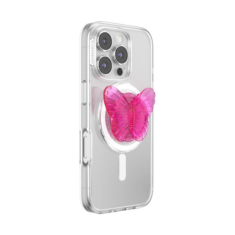 PopSockets MagSafe Agarre para Teléfono Mariposa Magenta