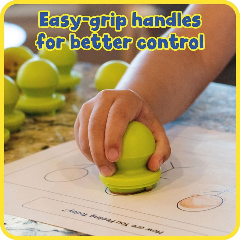 Sellos de goma READY 2 LEARN Easy Grip para pasta y pintura de más de 2 años
