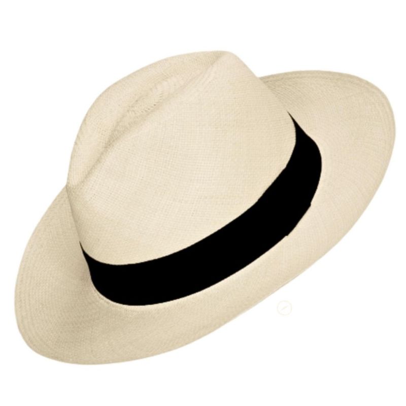 Sombrero Panamá Gamboa estilo Fedora de paja Toquilla natural