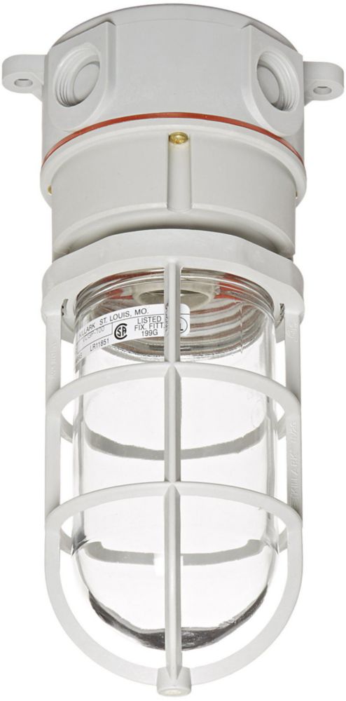 Luminaria Hubbell NVX15GHGA Gris a prueba de vapor para uso marino