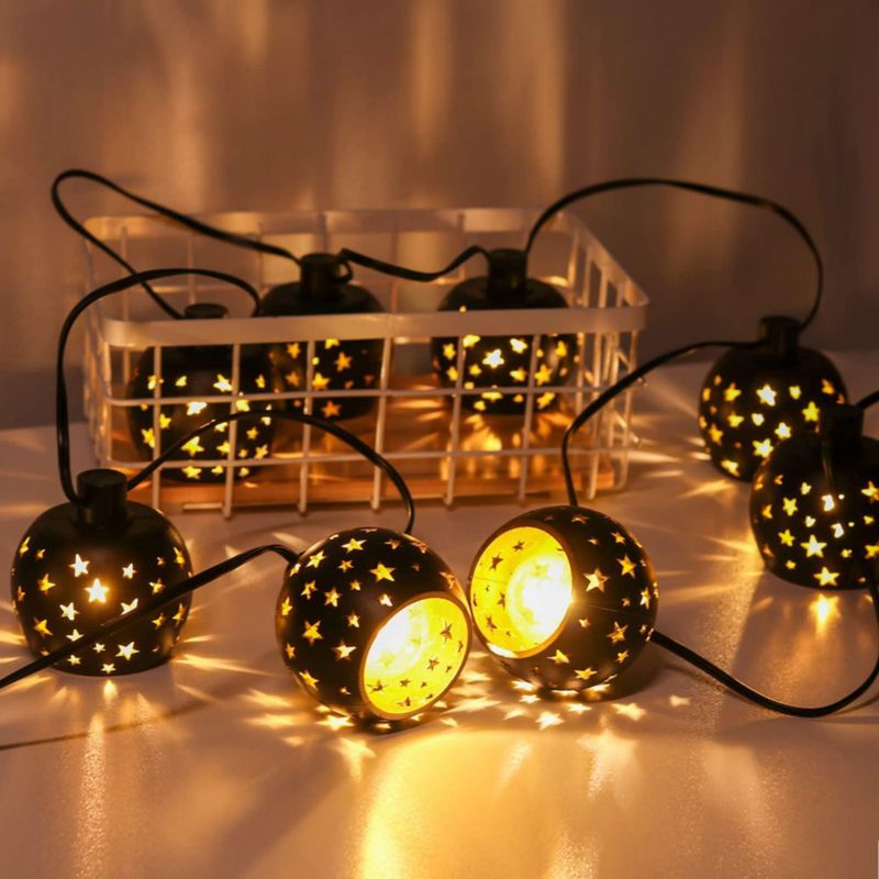 Cadena de luces Vigdur de 3 m 10 bombillas LED blanco cálido IP44