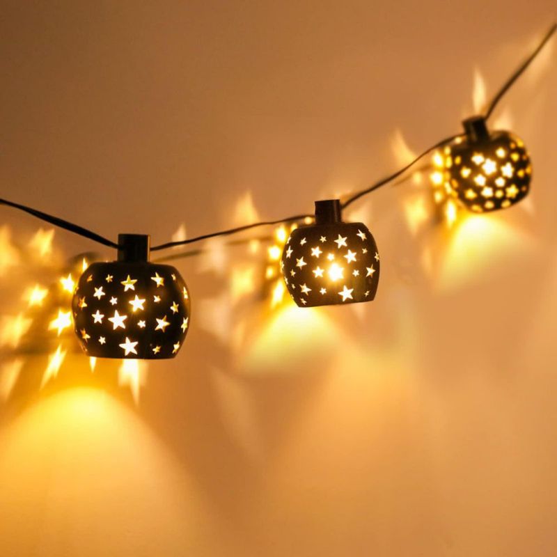 Cadena de luces Vigdur de 3 m 10 bombillas LED blanco cálido IP44