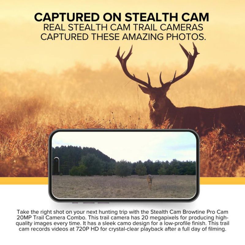 Cámara de rastreo Stealth Cam 20MP 720p HD (2 unidades)