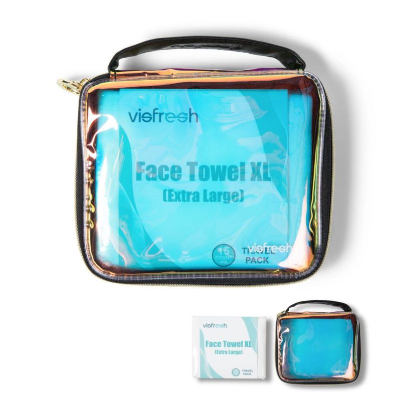 Toalla facial Visfresh 15 XL - Estuche de viaje impermeable