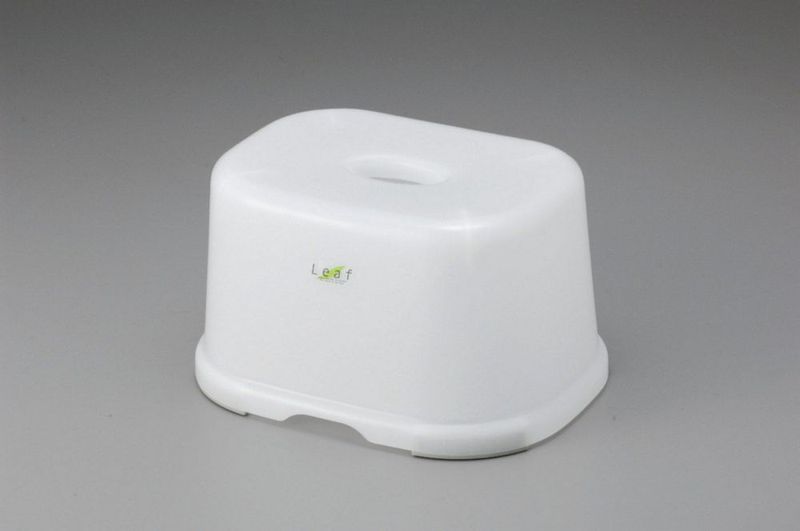 Taburete compacto de plástico JapanBargain 22x15x14 cm blanco